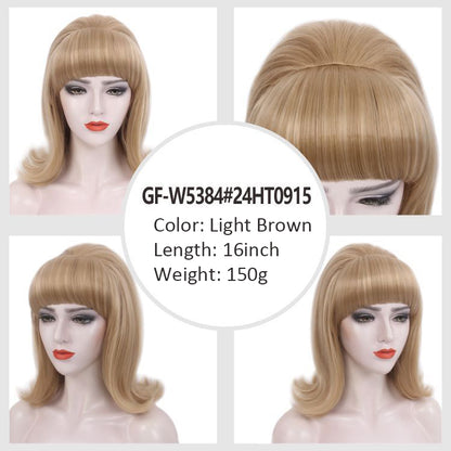 Wig wig cap auburn beehive wig