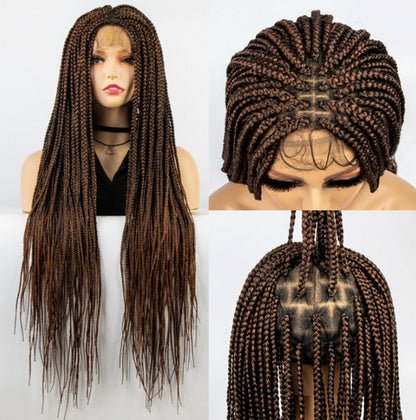 Lace Braid Chemical Fiber Head Covers Full Lace Long Braid Head Covers Wig