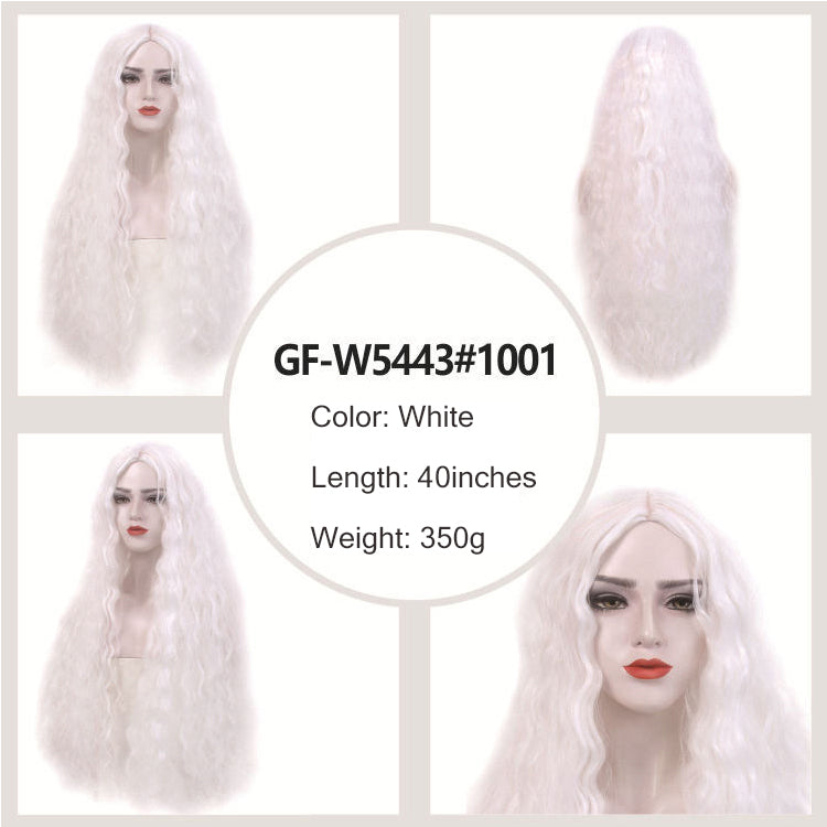 100cm Female Long Curly Hair Kanekalon Beyonce Wig 1 Meter Wig 40 Inches