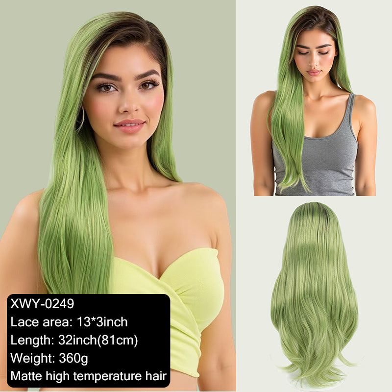 Gray Gradient 32inch Large Area 13x3 Half Hand Hook Front Lace Wig