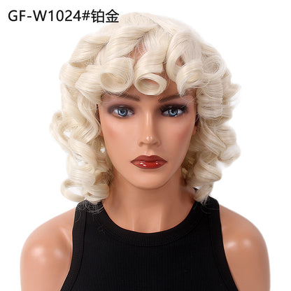 Export Trade: African Women's Black Short Curly Wig with Partable Bangs and Detachable Hairpiece