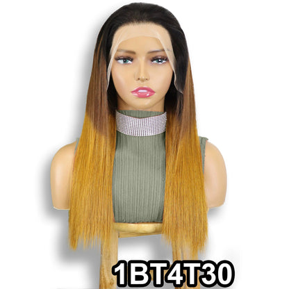Wig Straight Hair 13x4 Front Lace Real Hair 100% Human Hair