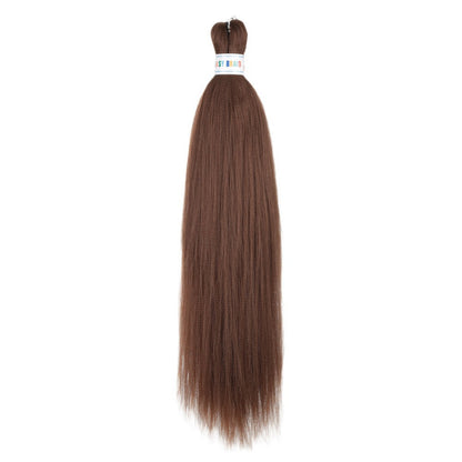 26 Inch Easy Braid Hair Colored Chemical Fiber EZ Large Braids Low Temperature Flame Retardant Yaki Long Straight Wigs