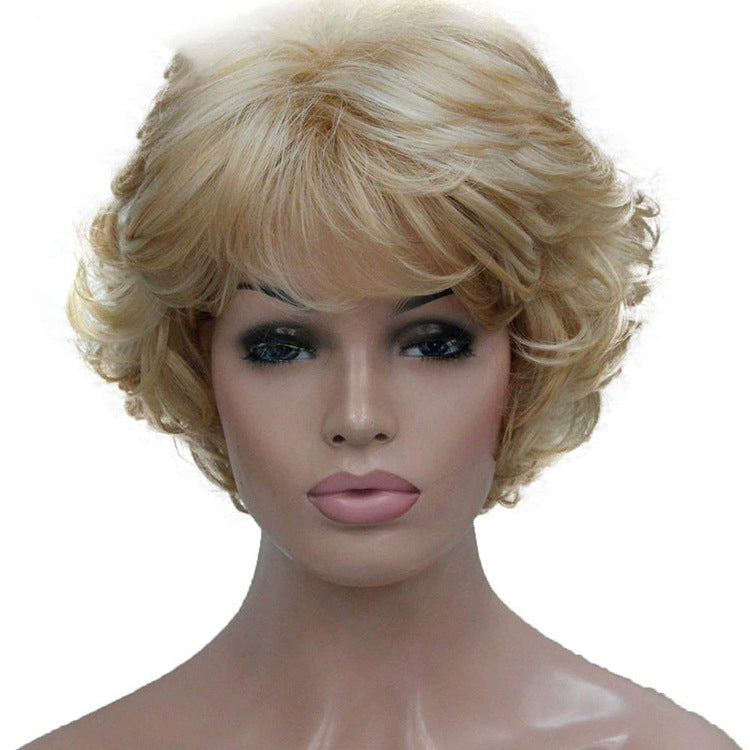 KarenLayered Karen wig European and American side blond white ladies Diana wig diana export