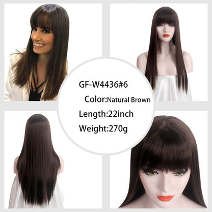 Long Blonde Wig For Woman Kanekalon Synthetic Hair Wigs