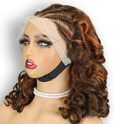Afro Braid Loose Wig 13*4 Lace 100% Human Hair Wig Curly Hair