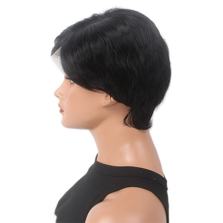 T-shaped lace wig for women, hand-crocheted high-quality lace wig with front lace