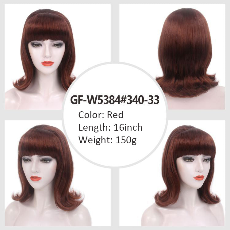 Wig wig cap auburn beehive wig