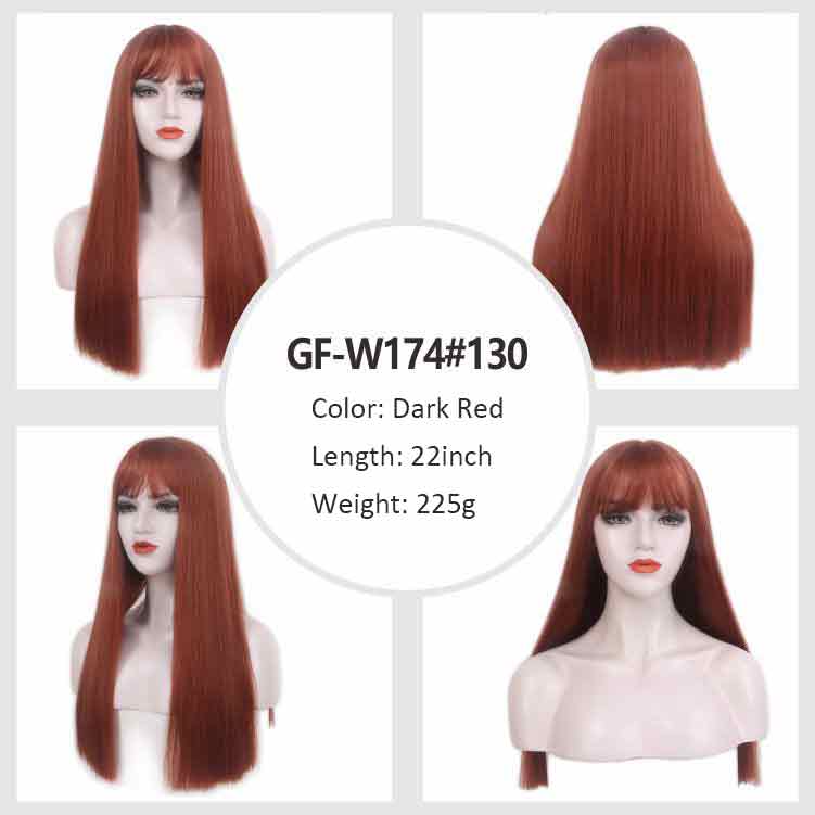 Halloween Wigs for Women Full Head Wigs Long Straight Hair Party Prom Half Black Half White