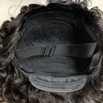 Full Mechanism Hair Set Real Hair Wig African Small Curly Hair Wig