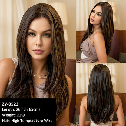 Hot Sale Wig Eight Bangs Full Hair Natural Simulation High Temperature Wire High Level