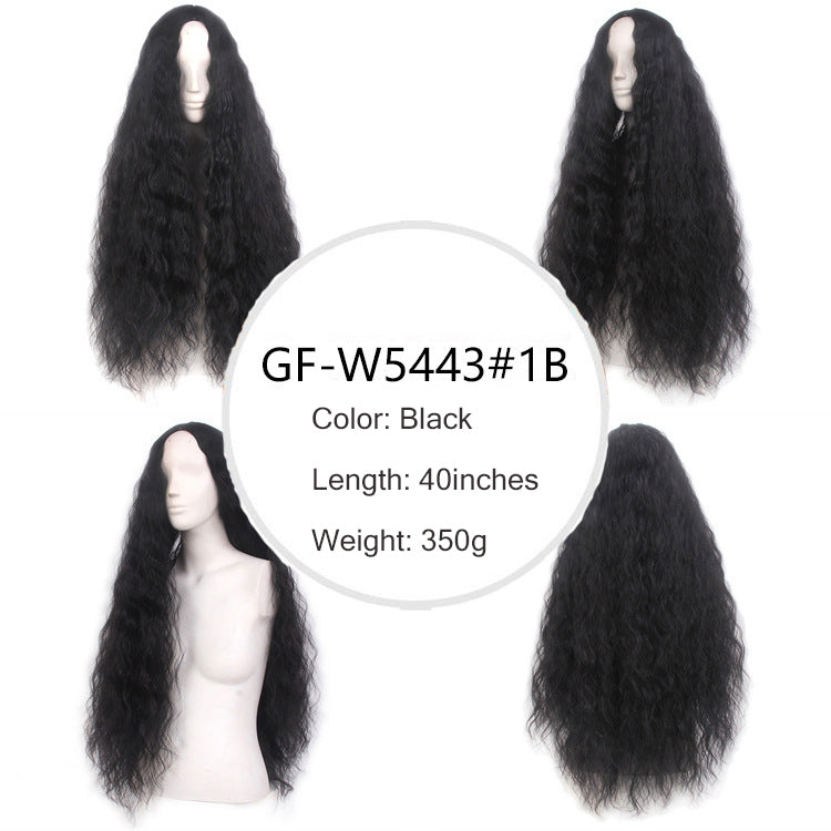 100cm Female Long Curly Hair Kanekalon Beyonce Wig 1 Meter Wig 40 Inches