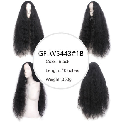 100cm Female Long Curly Hair Kanekalon Beyonce Wig 1 Meter Wig 40 Inches