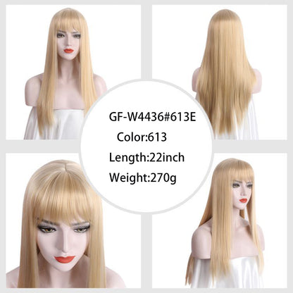 Long Blonde Wig For Woman Kanekalon Synthetic Hair Wigs