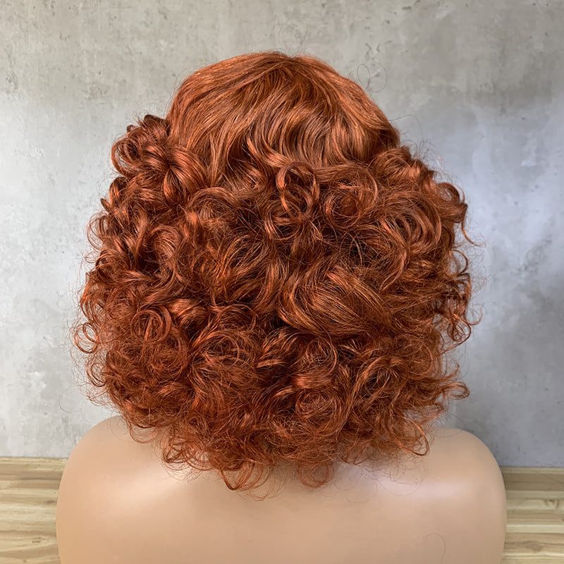 Full Mechanism Hair Set Real Hair Wig African Small Curly Hair Wig