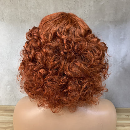 Full Mechanism Hair Set Real Hair Wig African Small Curly Hair Wig