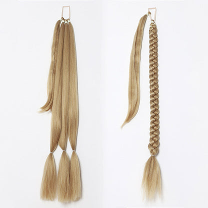 Export Trade Wig Ponytail Braided Style Wig Ponytail Extension Three-Strand Braid Export Trade Wig Ponytail Braided Hair Extension