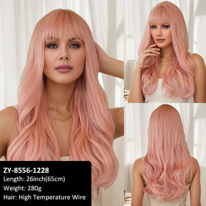 Hot Sale Wig Eight Bangs Full Hair Natural Simulation High Temperature Wire High Level