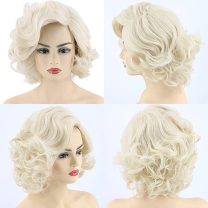 marilynmonroewig UK Amazon gold retro black brown Marilyn Monroe wig female