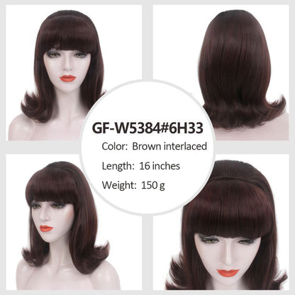 Wig wig cap auburn beehive wig
