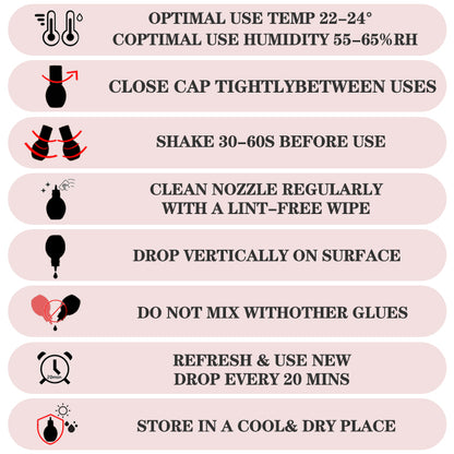 Eyelash Extension Glue 0.5 Second Drying  Black Waterproof Lash Adhesive for Professional USE ONLY