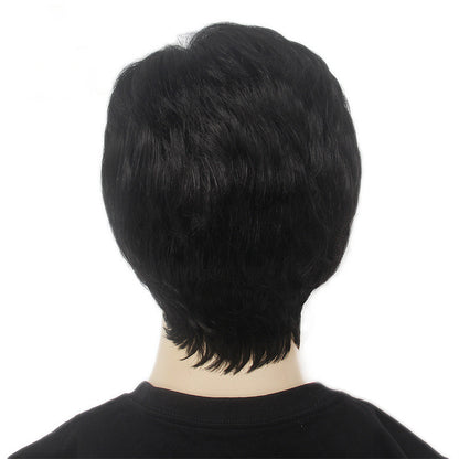 Wig Hand Hook Front Lace Black Simulation Human Hair Chemical Fiber Wig