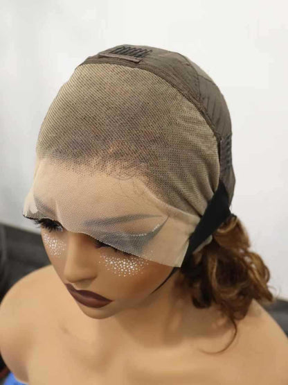 Wigs 13*4 Lace Loose bob Wig 100%human Hair Real Hair Hair