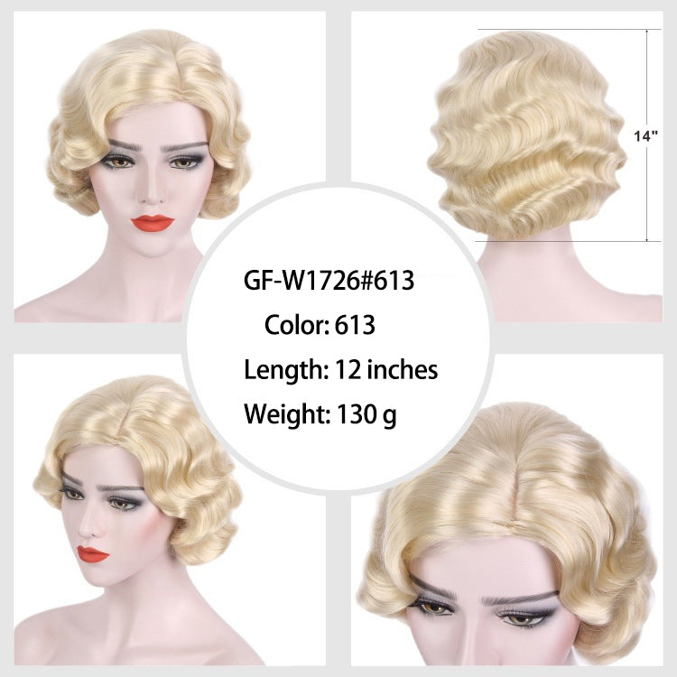 marilynmonroewig UK Amazon gold retro black brown Marilyn Monroe wig female