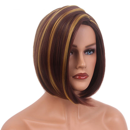 KarenLayered Karen wig European and American side blond white ladies Diana wig diana export