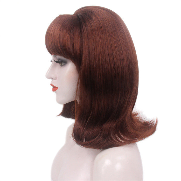 Wig wig cap auburn beehive wig