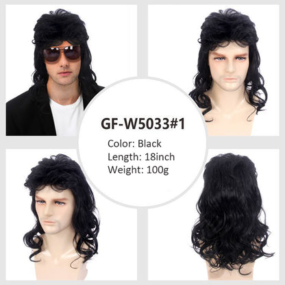 7080s Brian May Rocker Mullet Wig