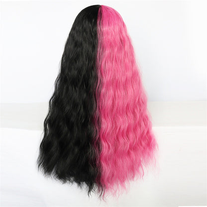 Wig Melanie Martinez Half Pink Half Black Qi Liu Cross Border Wig