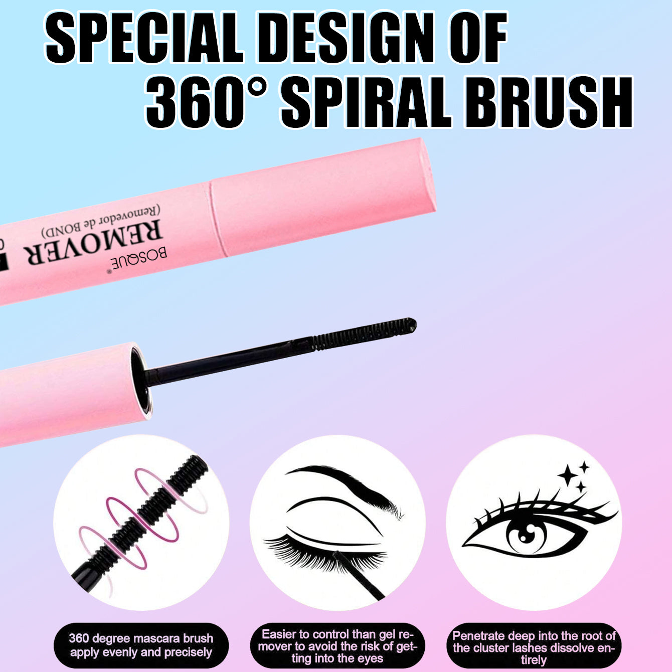 BOSQUE Beauty Double Ended Eyelash Glue Waterproof Long Lasting Quick Drying Clump Free Hypoallergenic Non Irritating Easy for Beginners Essential for Daily Wear Wedding and Travel