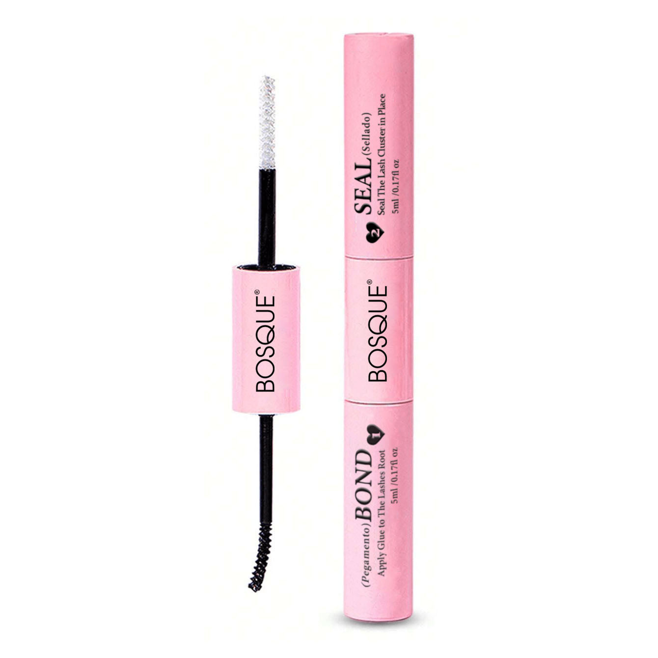 BOSQUE Beauty Double Ended Eyelash Glue Waterproof Long Lasting Quick Drying Clump Free Hypoallergenic Non Irritating Easy for Beginners Essential for Daily Wear Wedding and Travel