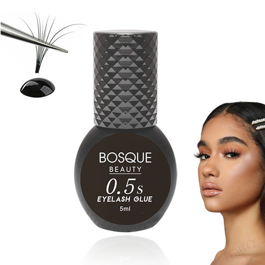 Eyelash Extension Glue 0.5 Second Drying  Black Waterproof Lash Adhesive for Professional USE ONLY