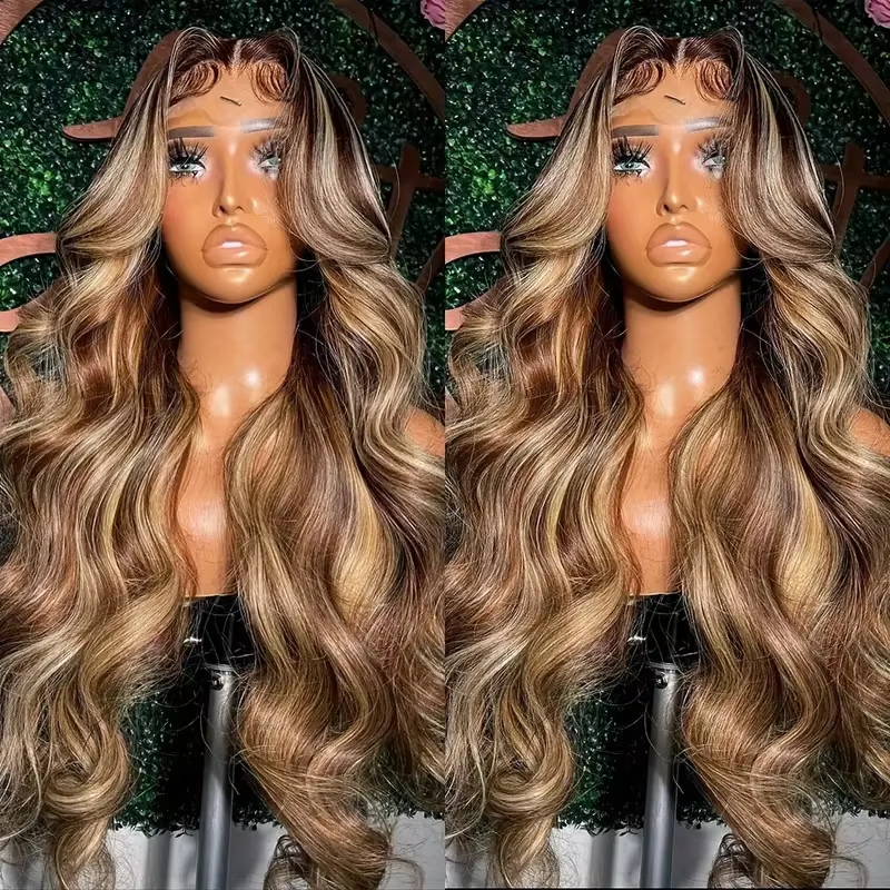 Lace Front Wig Human Hair 200% Density Natural Looking Fluffy Big Wave Long Hair With Invisible Hairline for Women BOSQUE Beauty