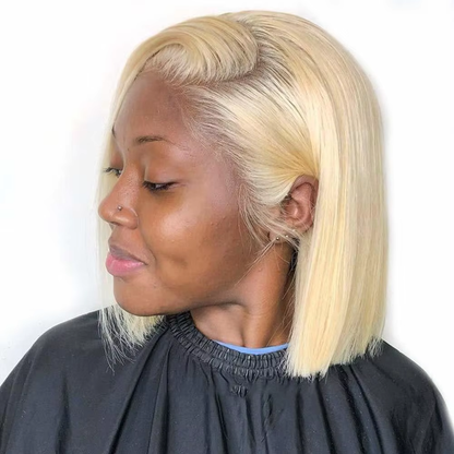Straight Bob Wig 613 Blonde Human Hair 13x4 Lace Front Natural Looking Short Wig 200% Density BOSQUE Beauty