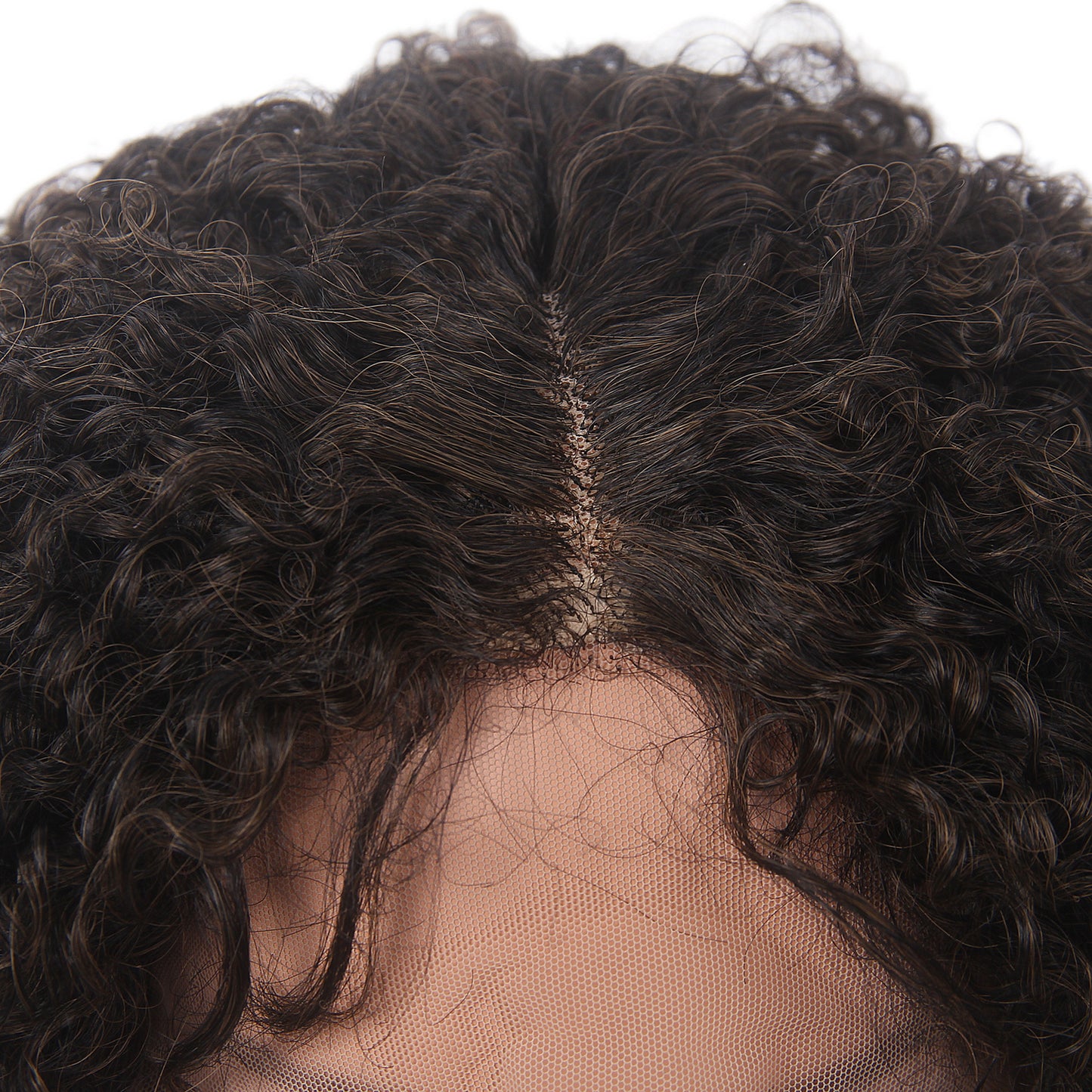 Ombre Blonde Curly Lace Front Afro Wigs for Black Women Kinky Curly Afro Bob Wig for Black Women 13x4x1 T-part Synthetic Lace Front Wig 16 Inch