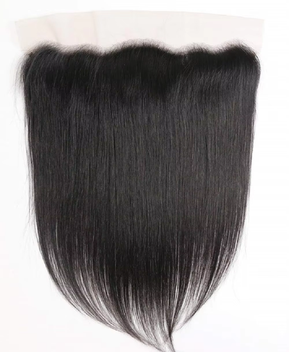 13x4 HD Lace Closure Invisible Hairline Pre Plucked Virgin Human Hair Straight Natural Black Free Part BOSQUE Beauty