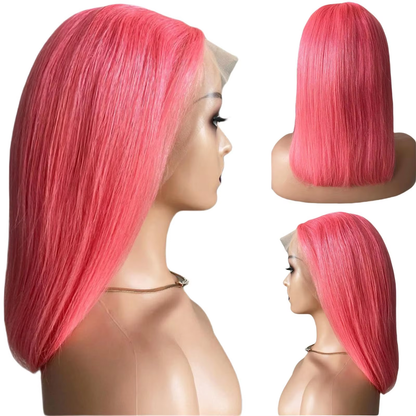 13x4 Lace Front Wig Bob Wig Human Hair Straight Natural Looking Glueless Wig 200% Density BOSQUE Beauty（副本）