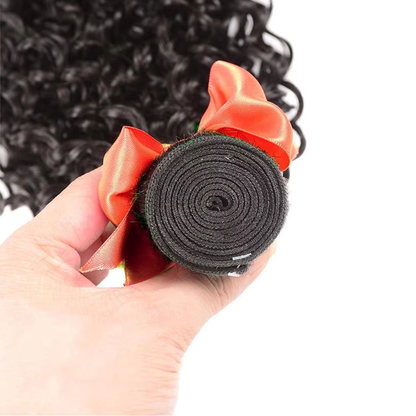 Kinky Curl Human Hair Weft - 100% Unprocessed Virgin Hair Natural Black Can Be Dyed & Permed BOSQUE Beauty