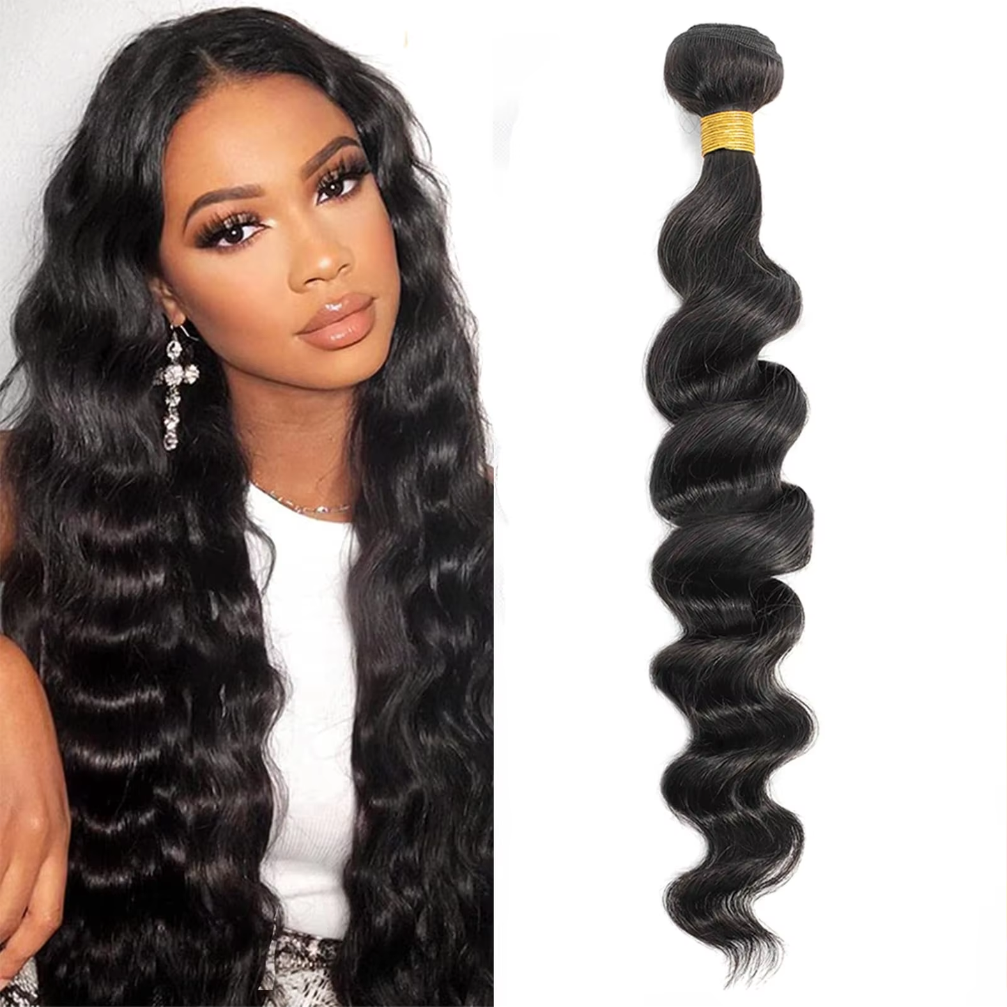 BOSQUE Beauty Premium Deep Wave Weft 100% Unprocessed Virgin Human Hair Stretched Bulk Wholesale Natural Color