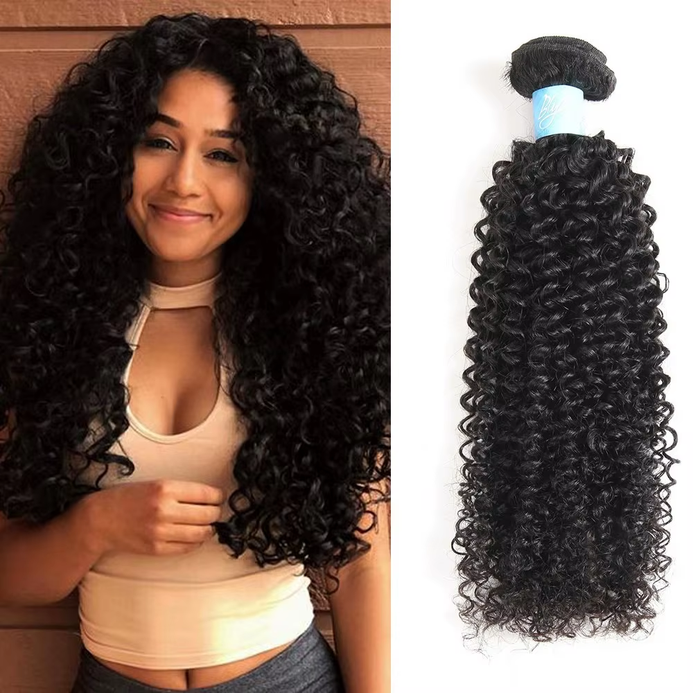 Premium Jerry Curl Human Hair Weft 100% Unprocessed Virgin Hair Natural Black Can Be Dyed & Permed BOSQUE Beauty