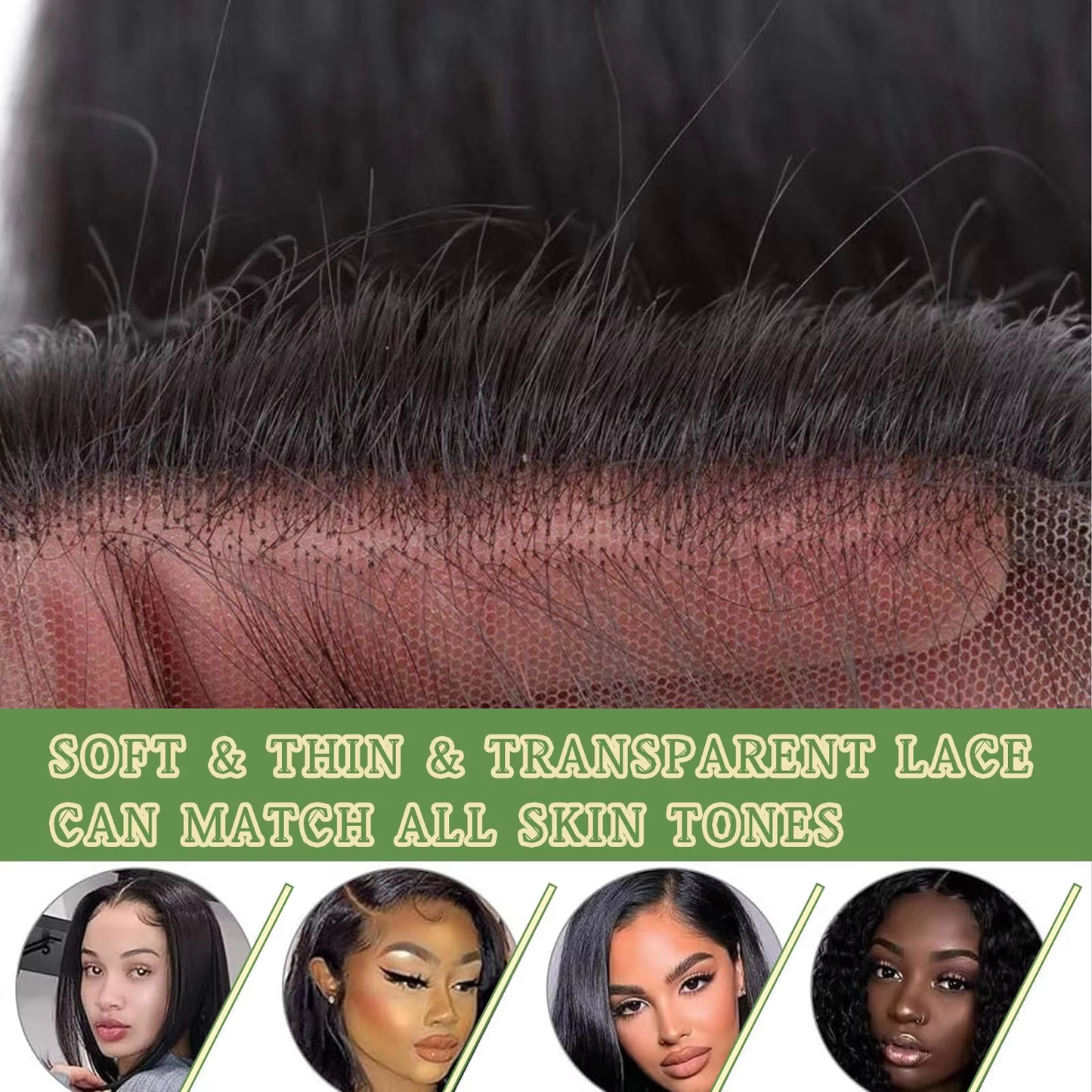 5*5 HD Lace Closure Invisible Tiny Single Knot Pre-Plucked Baby Hair Virgin Straight Hair BOSQUE Beauty
