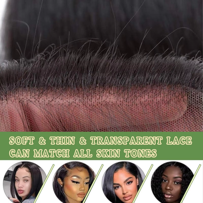 5*5 HD Lace Closure Invisible Tiny Single Knot Pre-Plucked Baby Hair Virgin Straight Hair BOSQUE Beauty