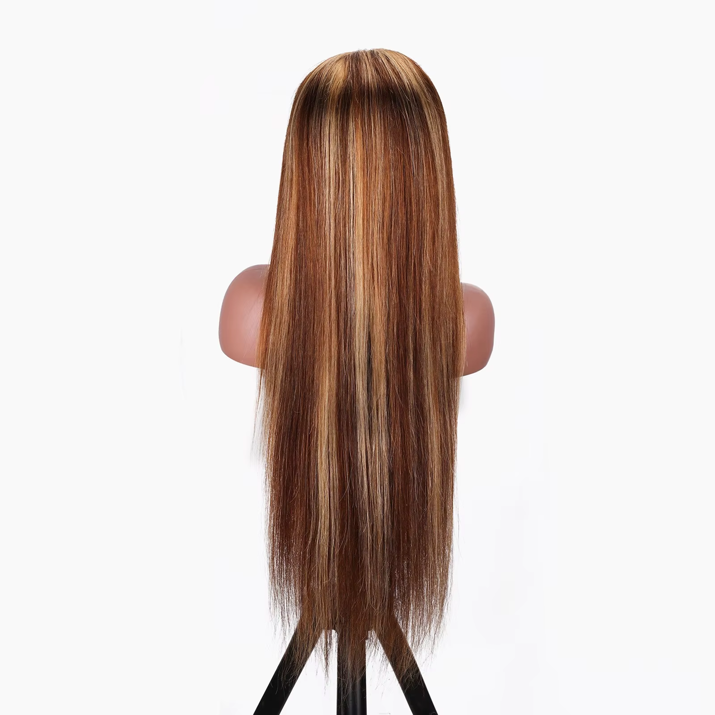 Straight Human Hair Lace Front Wig 13x4 200% Density With Piano Color Highlights Brown to Blonde Ombre Long Hair BOSQUE Beauty