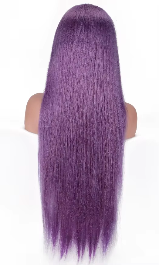 Purple Long Straight 200% Density Lace Front Wig 13x4 HD Lace Human Hair Pre Plucked Hairline BOSQUE Beauty