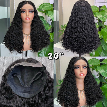 Front Lace Small Curly Wig Cover 5*5 Water Glueless No Gluing Hot Lace Head Covers