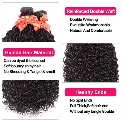 Kinky Curl Human Hair Weft - 100% Unprocessed Virgin Hair Natural Black Can Be Dyed & Permed BOSQUE Beauty