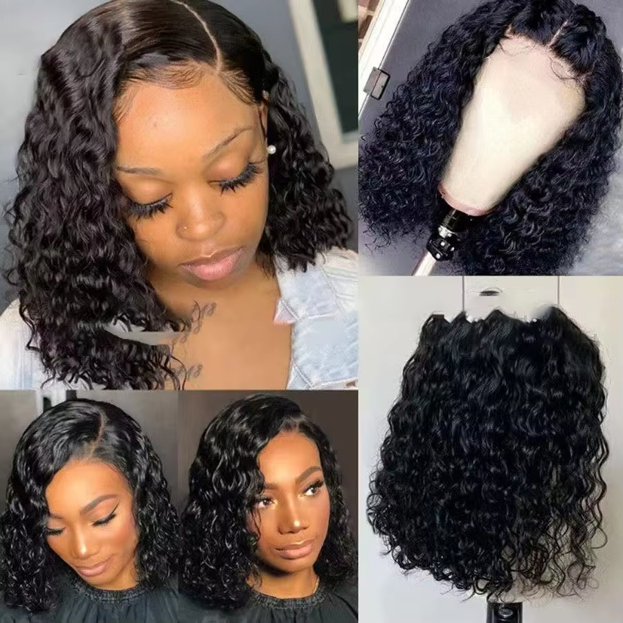 200% Density Double Drawn Human Hair Lace Front Wig 13x4 Glueless Free Part Natural Black Body Wave Style BOSQUE Beauty
